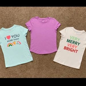 Cat & Jack Girls' Tee Shirt Bundle Size 7/8